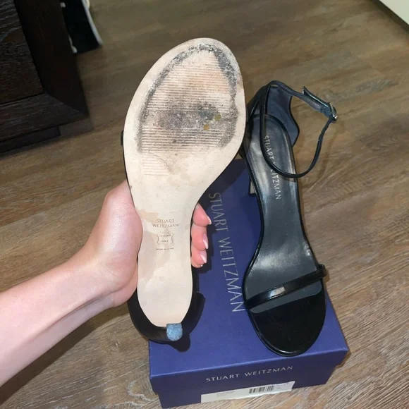 Stuart Weitzman Nudistsong heels in Black Nappa Leather in size 41 - Picture 4 of 6